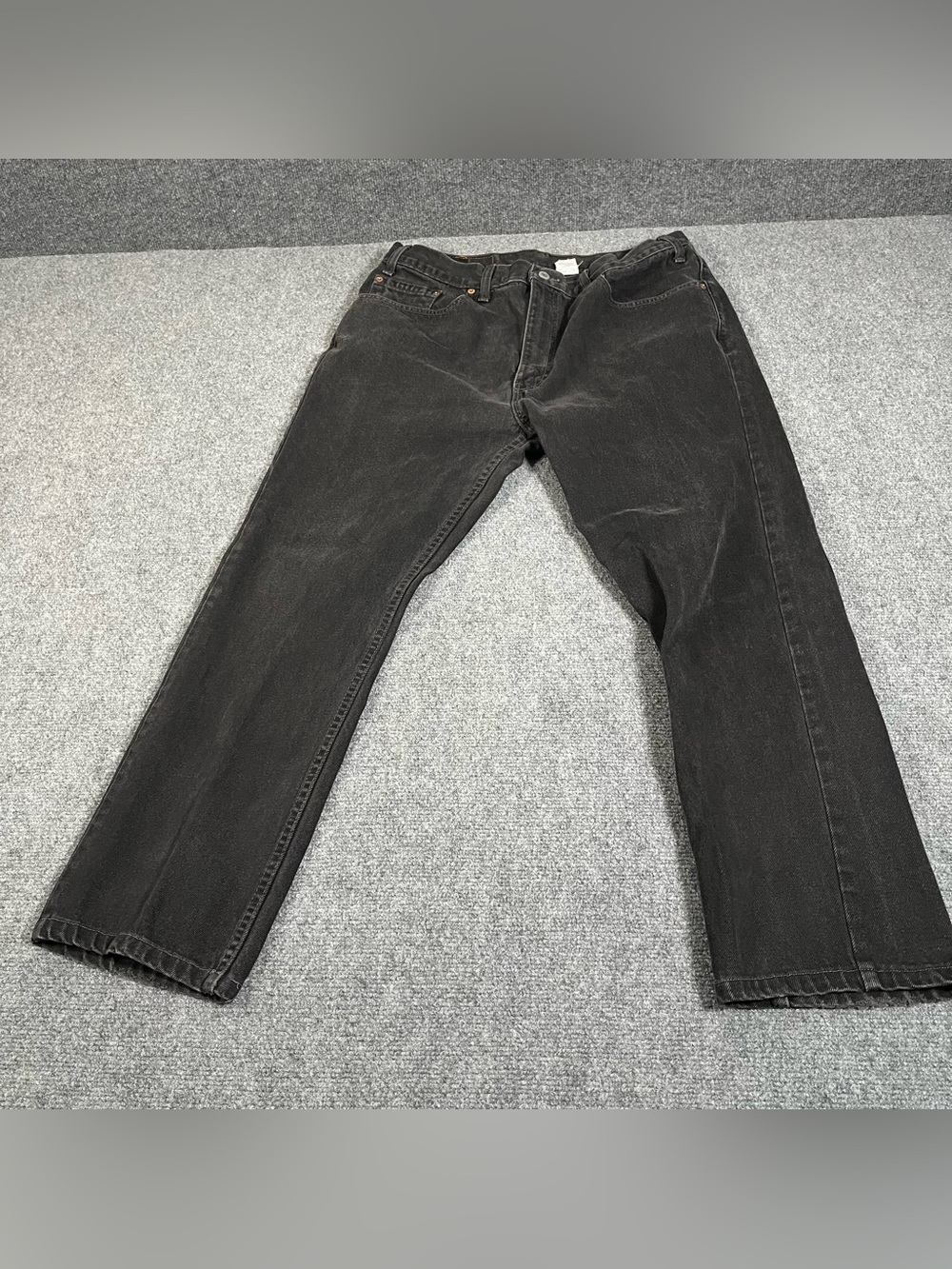 Vintage Levis 505 Jeans Men’s 36x28 Black 90s Straight Leg Regular Fit Denim